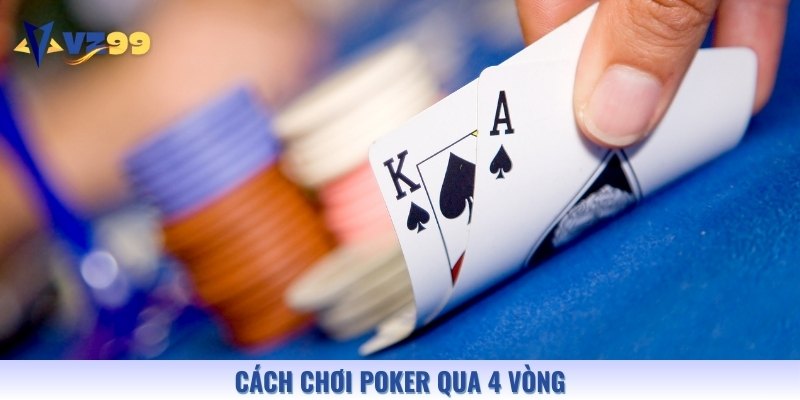Cách chơi game bài Poker qua 4 vòng theo quy định