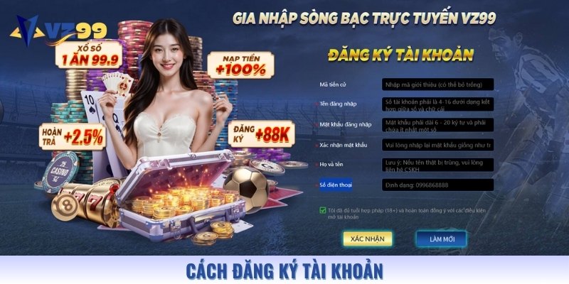 Quy trình đăng ký tài khoản chỉ mất một vài phút thực hiện